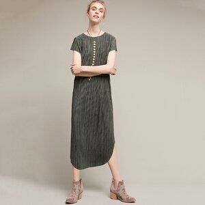 Sabina Musayev Textured Renaissance Midi Dress in Moss - sz Large